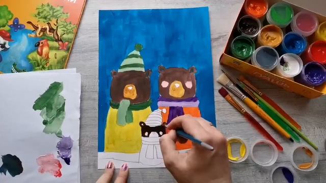 Как нарисовать семью Медведей