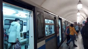 Parade of trains in the Moscow metro