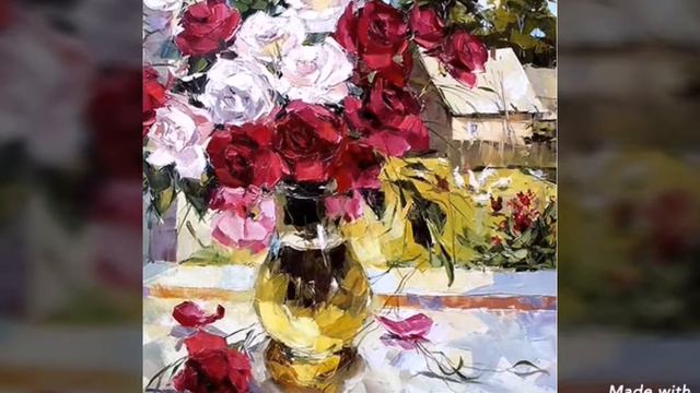 PAINTINGS.THE FLOWERS.КАРТИНЫ ХУДОЖНИКОВ,ЦВЕТЫ.#картиныхудожников#цветы#музыка#искусство#art#painti