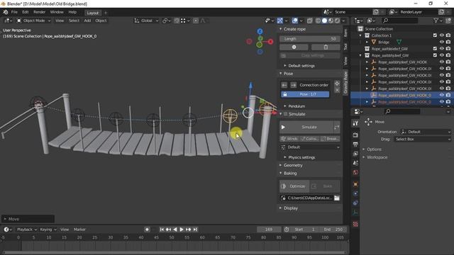 Gravity Rope Addon - Create and simulate ropes easily in Blender 3