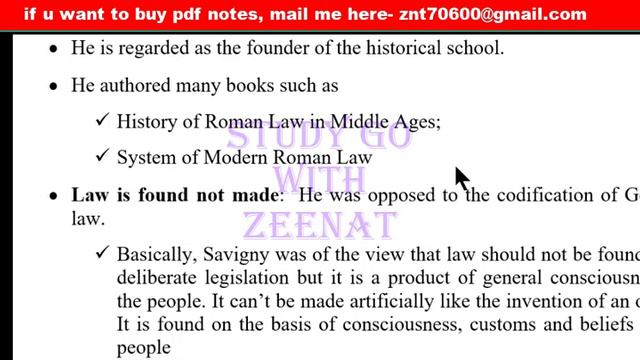 Historical School of Jurisprudence || Volksgeist theory || Savigny & Henry Maine Jurisprudence