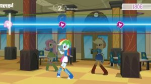my little Pony девочки из Эквестрии "музыка в кафе" танцует Радуга Дэш с Эпплджек и Флаттершай