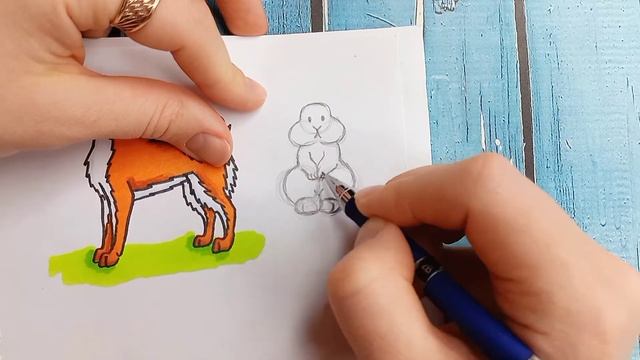 милые рисунки рисую зайку #рисую #рисуюзайку смотреть онлайн