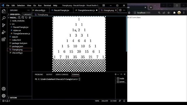 Pascal's Triangle | Front-end Interview | JavaScript | React | CodeRash with Gaurav