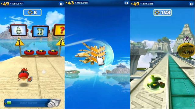 Red and Bomb from Angry Birds Vs Tails Nine - Sonic Dash Endless Running (Android,iOS) смотреть онлайн