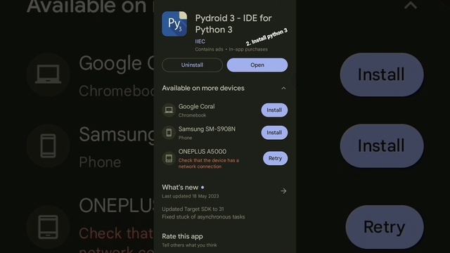 how to install python ide on android-python 3 ide