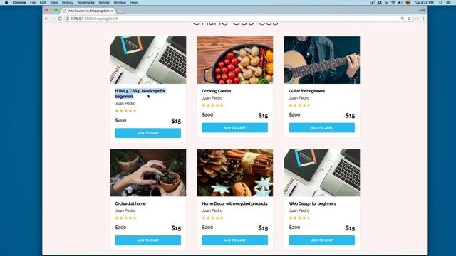 JavaScript Course - Shopping Cart with LocalStorage