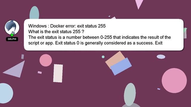 Windows : Docker error: exit status 255 смотреть онлайн