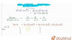 "Resolve `(3x+2)/(x^3-6x^2+11 x-6)` into partial fractions."