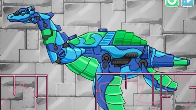 Мультик игра Робот динозавр Морской Плезио (Dino Robot Deep Pleseo)