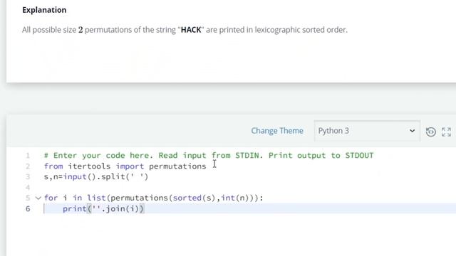 itertools.permutations() HackerRank Python Solution | CODE WITH NM ...