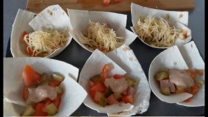 СЪЕДАЕТСЯ ЗА 1 РАЗ! Закуска из лаваша с начинкой. Корзиночки из лаваша с начинкой. Рецепты из лаваша