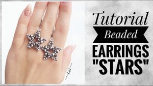 #МК - Серьги "Звезды" из биконусов и ронделей | #Tutorial - Earrings "Stars" | Biconuses and rondels