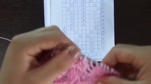 Красивый узор спицами для детского пледа 2.