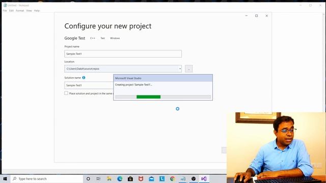 Google Test  - gtest setup for unit testing in C++ on windows 10 Using Visual Studio