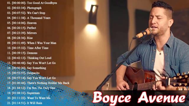 Boyce Avenue Greatest Hits - Boyce Avenue Acoustic playlist 2020 смотреть онлайн