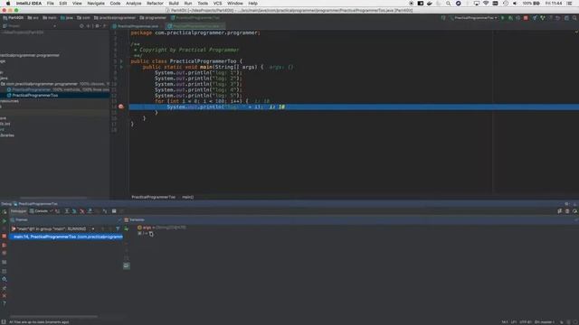 Tutorial: Practical Programmer Java (IntelliJ IDEA) - Part 7. Debugging смотреть онлайн