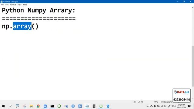 01 NumPy Introduction смотреть онлайн