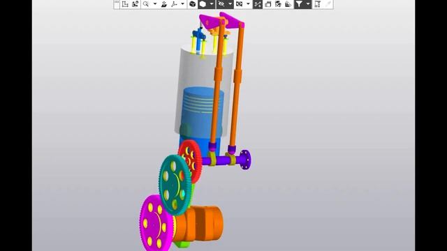 Газо-распределительный механизм дизеля тепловоза ЧМЭ3. смотреть онлайн