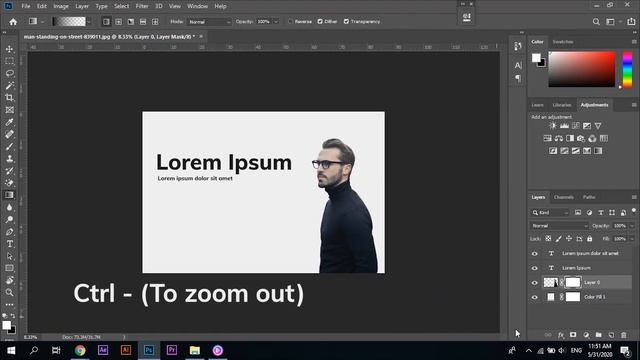 How To Make Fading Gradient Transparent Effect - Photoshop Tutorial - смотреть онлайн