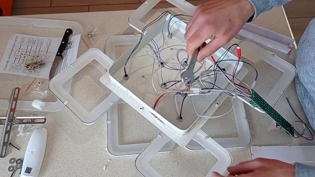 Светодиодная люстра сборка и подключение.