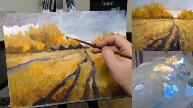 Дорога в деревню осенний пейзаж смотреть онлайн