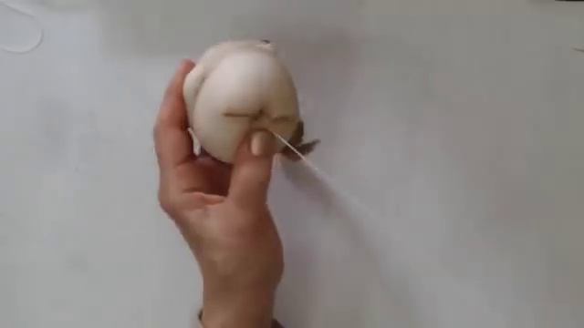Кукла из капрона Бабушка. Сделать голову  куклы из капрона. Схема утяжки лица.Muñeca estilo soft. 1