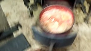 Печь на отработке. Чаша после остановки.