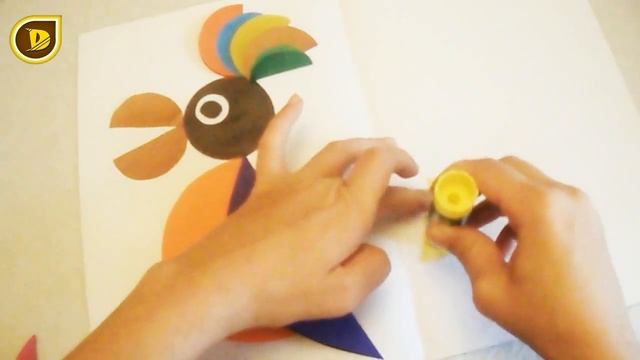 Как сделать аппликацию из цветной бумаги  #DIYpapercraft смотреть онлайн