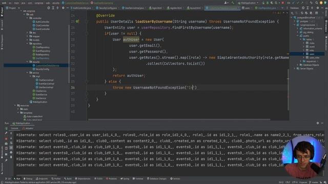 Spring MVC Security - 24. UserDetailsService смотреть онлайн