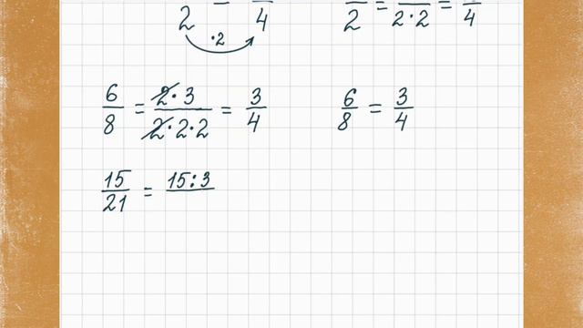 Основное свойство дроби (5 класс) смотреть онлайн