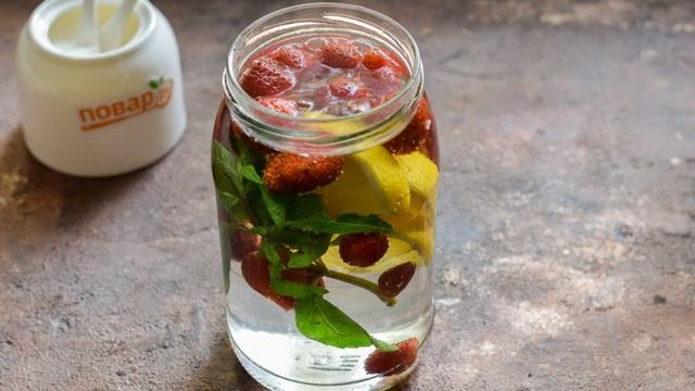 Компот из клубники Мохито на зиму