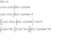Интегральные уравнения Вольтерра второго рода Операционный метод для случаев разностного ядра