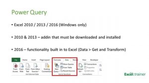 Excel - Power Pivot and Power Query Overview