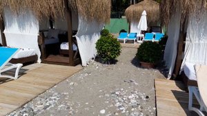 Открыли пляж отеля MIR AMOR GARDEN RESORT.Шатер в соседней пятерке для уединения и любви... 2023.