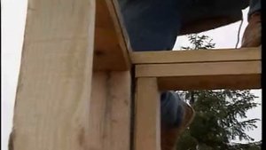 Этап 14.Верхняя обвязка каркасного дома. Скрепление стен