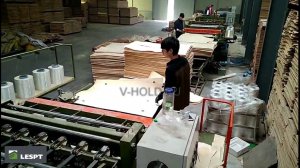 Линия ребросклеивания шпона