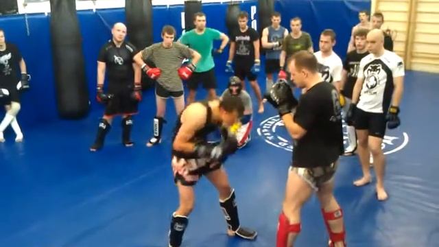 Muay thai and K1 technique, a seminar in Moscow with coach Nikolay Kovalevich смотреть онлайн