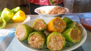 Фаршированный перец с куриным фаршем.