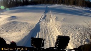 Мотобуксировщик, по тайге к реке