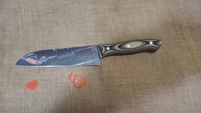 Нож "Сантоку" Bohler N690, G10. смотреть онлайн