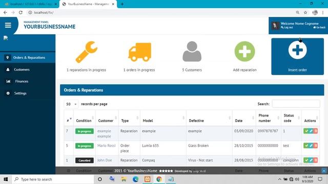 Repair shop Management System in PHP MySQL with Source Code | Free Download |