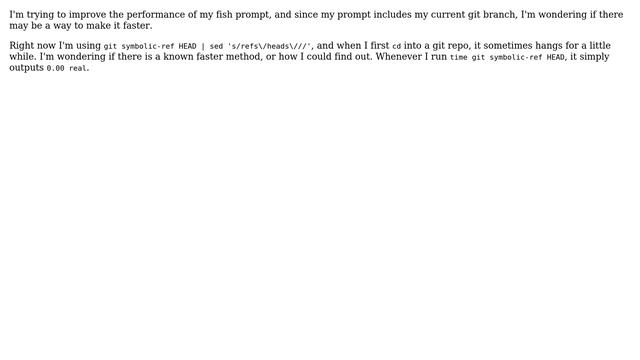 What's the fastest (CPU time) way to get my current git branch? смотреть онлайн