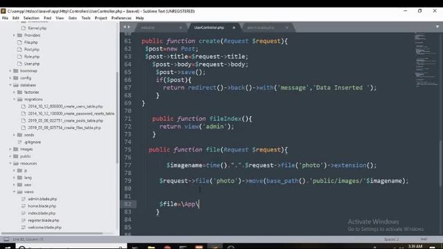 Laravel 5.7 tutorial (Hindi)  -Single and Multiple File Upload in Laravel with Database