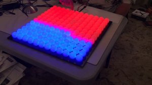 12 x 12 NeoPixel Ping Pong Ball Array (Running the First Test program)