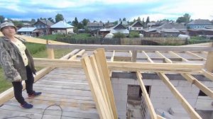 крыша ч 2 установка стропил