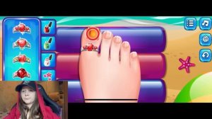 Сделала маникюр в детской игре! Игры для девочек, красим ногти ????