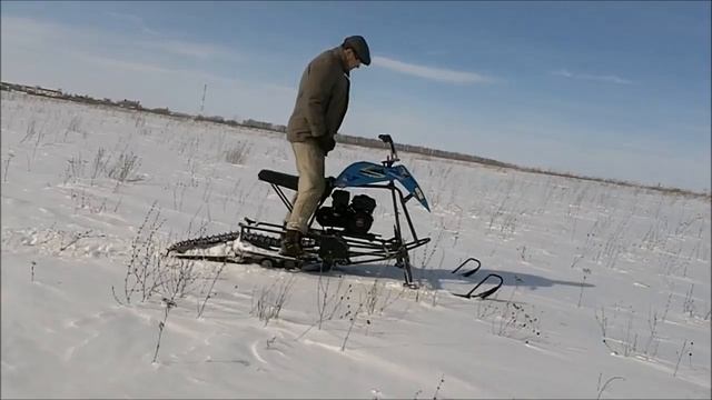 самоделный снегоход и Динго 125 с гусеницей от Бурана. смотреть онлайн