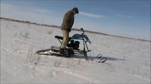 самоделный снегоход и Динго 125 с гусеницей от Бурана.