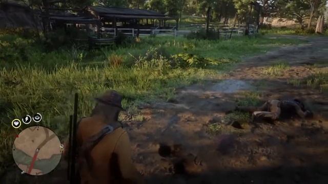 Red Dead Redemption 2, visitar Thieves Landing com o Arthur Morgan. смотреть онлайн